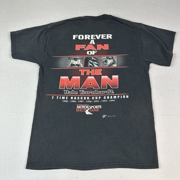 Vintage Dale Earnhardt Sr Shirt Mens Medium Black Winners Circle Hall Of Fame - Picture 11 of 15